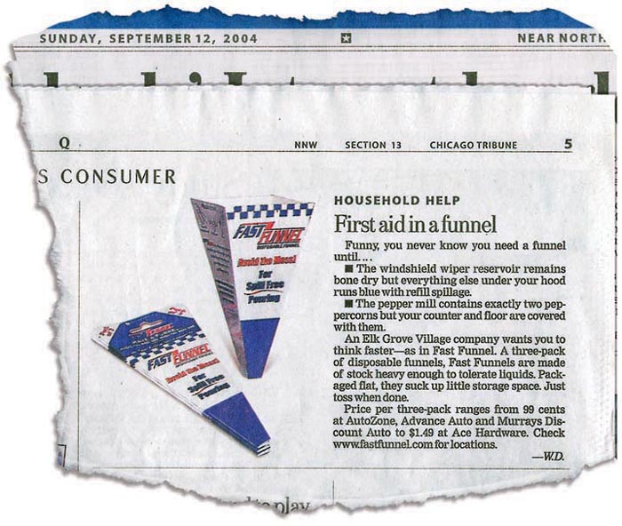 Chicago Tribune, Sunday September 12, 2004 Qurious Consumer